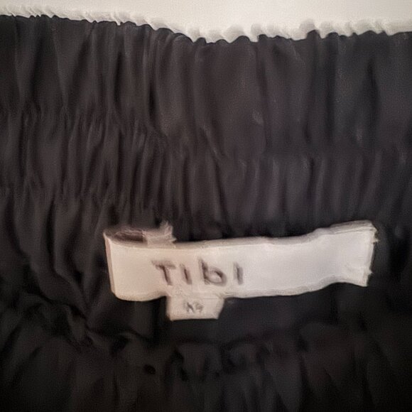 Tibi Nylon pull on skirt in black - Picture 2 of 3